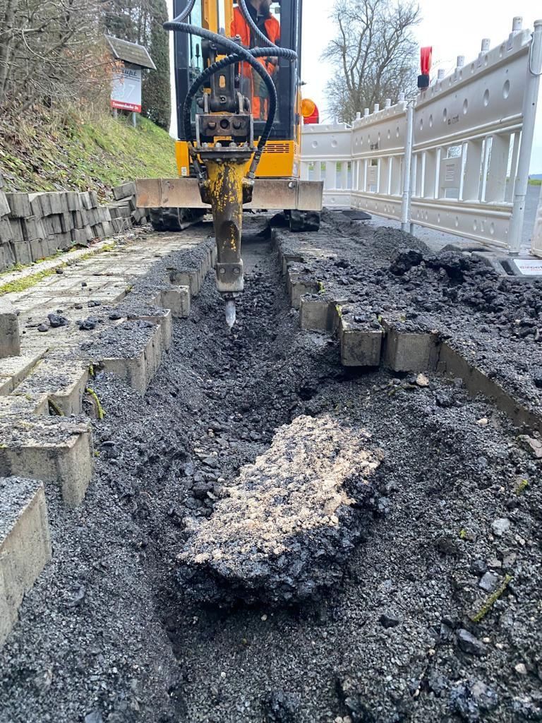 Abriss von Material Nordtief